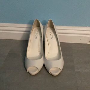 White Aldo stilettos